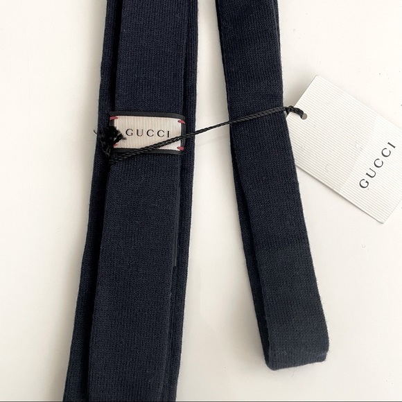 🌸HOST PICK🌸 🆕 Authentic Gucci Cashmere Navy Floral Mens Tie - Picture 6 of 7